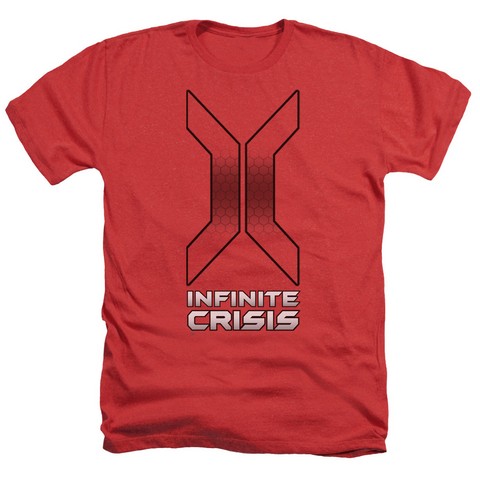 Infinite Crisis-Title Adult Heather Tee- Red - Small