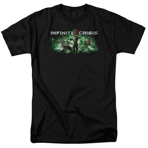Infinite Crisis-Ic Green Short Sleeve Adult 18-1 Tee- Black - Medium