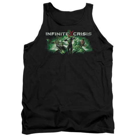 Infinite Crisis-Ic Green Adult Tank Top- Black - Medium