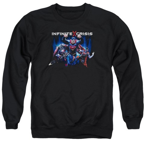 Infinite Crisis-Ic Super Adult Crew Sweat Tee- Black - 3X