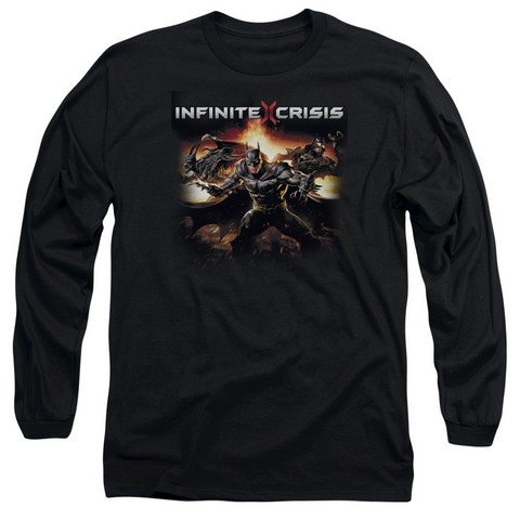 Infinite Crisis-Batmen Long Sleeve Adult 18-1 Tee- Black - Medium