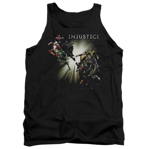 Injustice Gods Among Us-Good Vs Evil Adult Tank Top- Black - Medium
