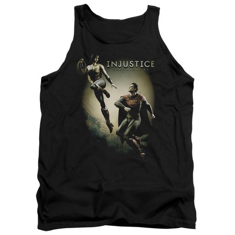 Injustice Gods Among UsBattle Of The Gods Adult Tank Top Black  Small