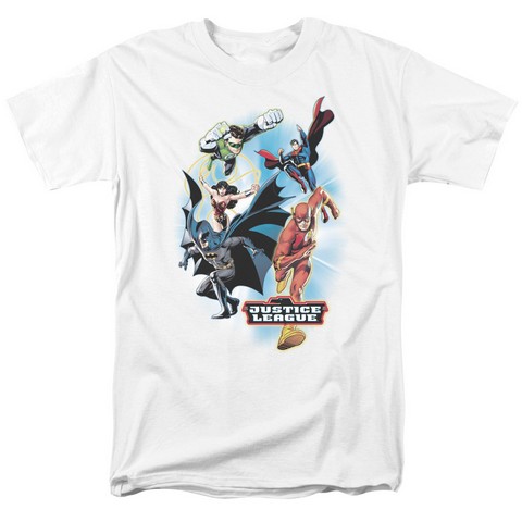 JLA-At Your Service Short Sleeve Adult 18-1 Tee - White - Medium