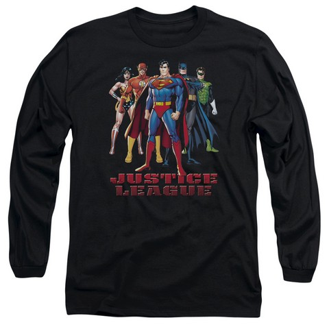Jla-In League Long Sleeve Adult 18-1 Tee- Black - Medium