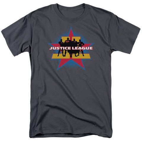 Jla-Stand Tall Short Sleeve Adult 18-1 Tee- Charcoal - Medium