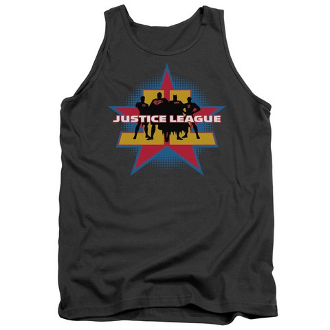 Jla-Stand Tall Adult Tank Top- Charcoal - Small