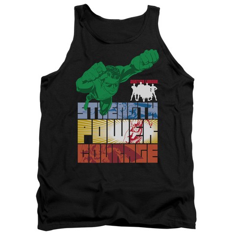 Jla-Heroic Qualities Adult Tank Top- Black - Small
