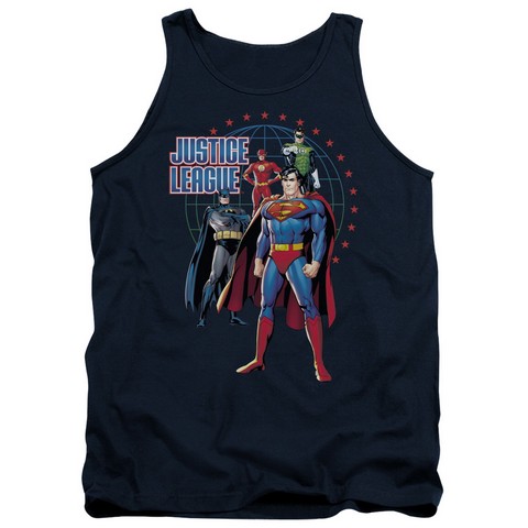 Jla-Protectors Adult Tank Top- Navy - XL
