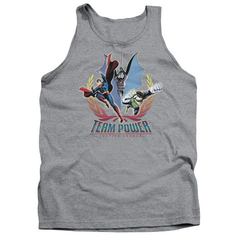 Jla-Team Power Adult Tank Top- Heather - Large