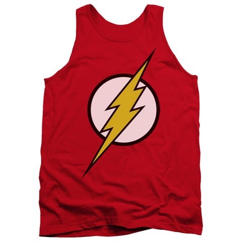 Jla-Flash Logo Adult Tank Top, Red - 2X