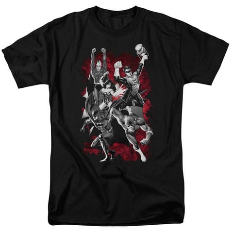 Jla-Jla Explosion Short Sleeve Adult 18-1 Tee- Black - Medium