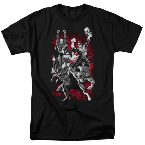 Jla-Jla Explosion Short Sleeve Adult 18-1 Tee- Black - 5X