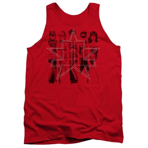 Jla-Five Stars Adult Tank Top- Red - Small