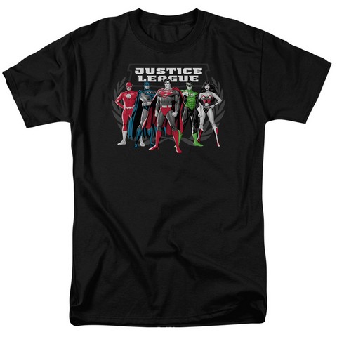 Jla-The Big Five Short Sleeve Adult 18-1 Tee- Black - Small