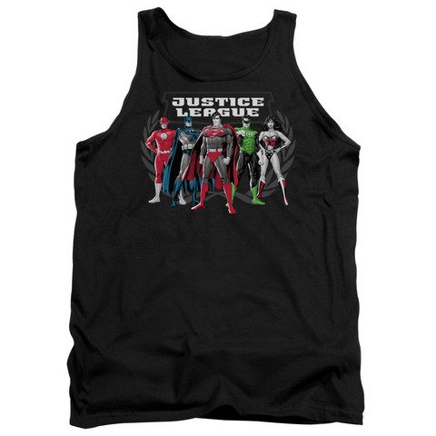 Jla-The Big Five Adult Tank Top- Black - Medium
