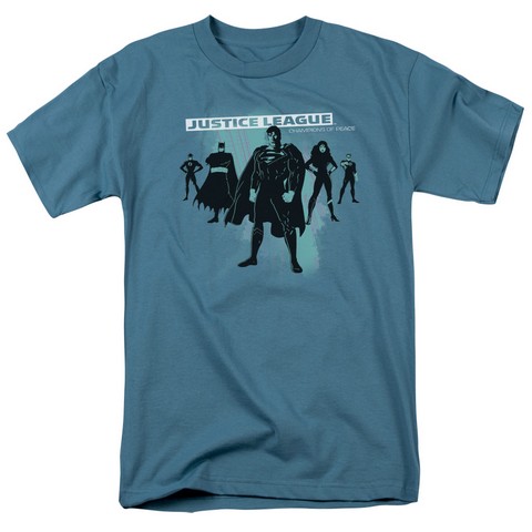 Jla-Stand Short Sleeve Adult 18-1 Tee- Slate - Medium