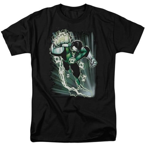 Jla-Emerald Energy Short Sleeve Adult 18-1 Tee- Black - Medium