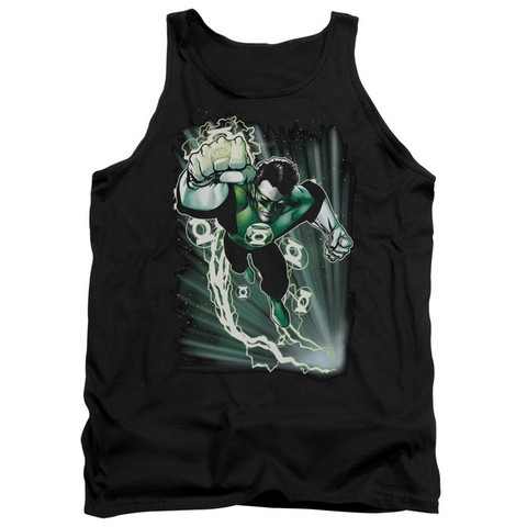 Jla-Emerald Energy Adult Tank Top- Black - Medium