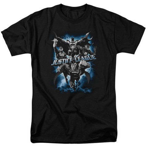 Jla-Justice Storm Short Sleeve Adult 18-1 Tee- Black - Large