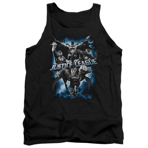 Jla-Justice Storm Adult Tank Top- Black - Large