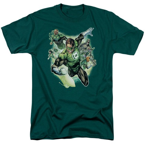 Jla-Flying Corps Short Sleeve Adult 18-1 Tee, Hunter Green - Large