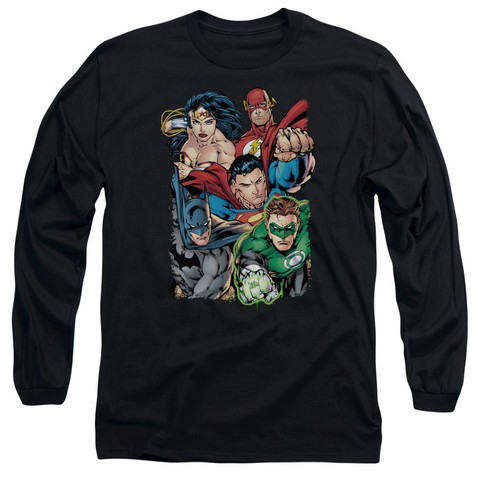 Jla-Break Free Long Sleeve Adult 18-1 Tee - Black - Small