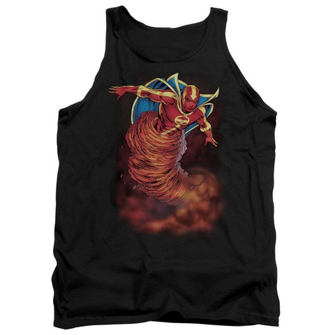 Jla-Tornado Cloud Adult Tank Top- Black - Small