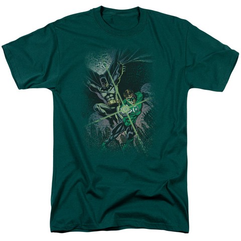 Jla-Brave & Bold No. 1 Short Sleeve Adult 18-1 Tee, Hunter Green - XL