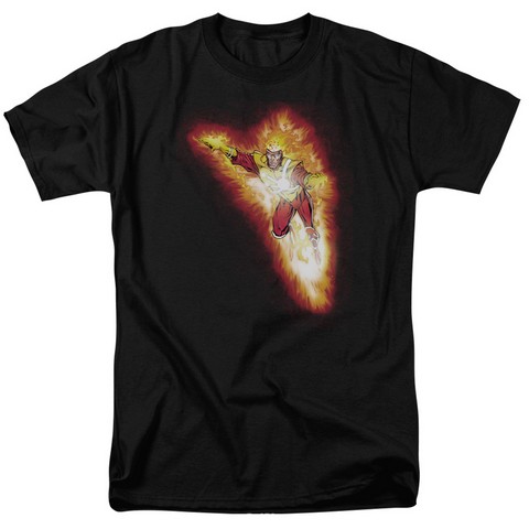 Jla-Firestorm Blaze Short Sleeve Adult 18-1 Tee- Black - Small