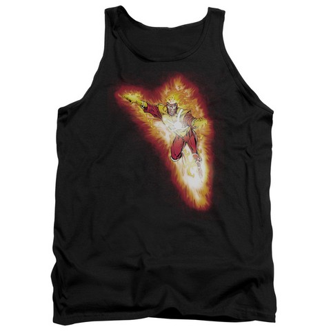Jla-Firestorm Blaze Adult Tank Top- Black - Medium