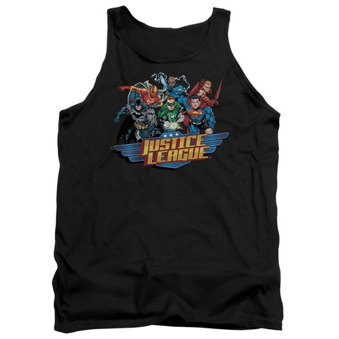 Jla-Ready To Fight Adult Tank Top- Black - Medium