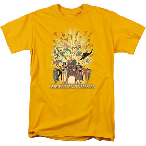 Jla-United Short Sleeve Adult 18-1 Tee- Gold - Medium