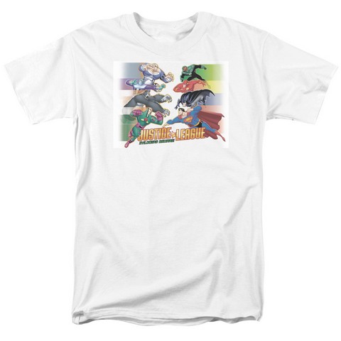 Jla-Evildoers Beware Short Sleeve Adult 18-1 Tee- White - 5X