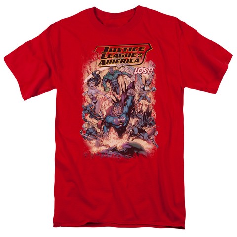 Jla-Lost Short Sleeve Adult 18-1 Tee- Red - Large