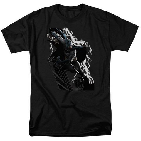Jla-Lighting Crashes Short Sleeve Adult 18-1 Tee- Black - 2X