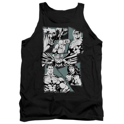 Jla-A Mighty League Adult Tank Top- Black - Medium
