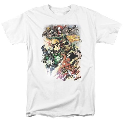 Jla-Brightest Day No. 0 Short Sleeve Adult 18-1 Tee- White - Medium