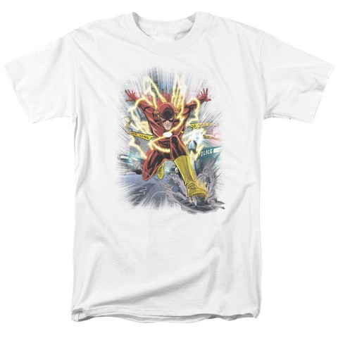 Jla-Brightest Day Flash Short Sleeve Adult 18-1 Tee- White - 4X