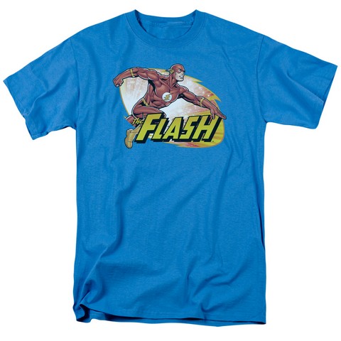 Jla-Flash Zoom Short Sleeve Adult 18-1 Tee- Turquoise - Medium