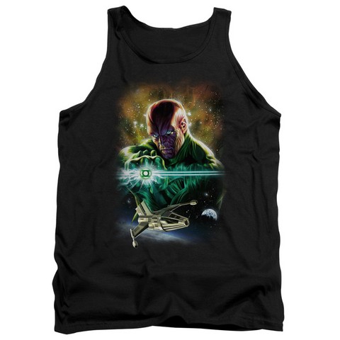 Jla Gl -Abin Sur Adult Tank Top- Black - Small