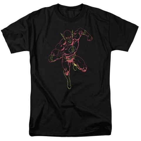Jla-Neon Flash Short Sleeve Adult 18-1 Tee - Black - Medium