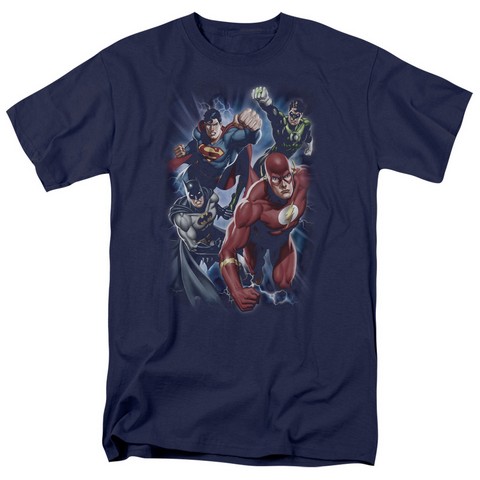 Jla-Storm Chasers Short Sleeve Adult 18-1 Tee- Navy - Small