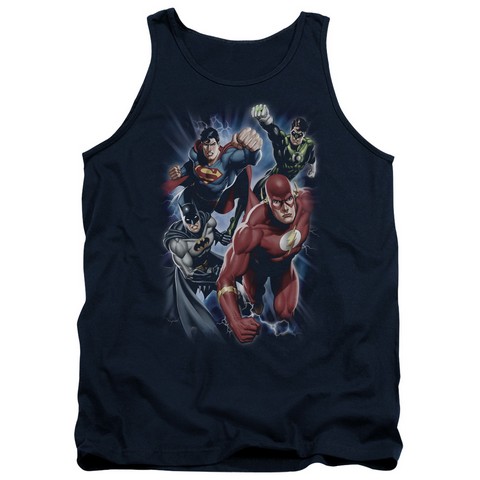Jla-Storm Chasers Adult Tank Top- Navy - Small