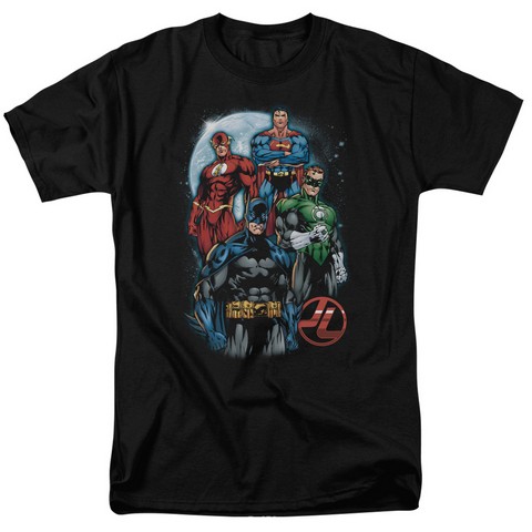 Jla-The Four Short Sleeve Adult 18-1 Tee- Black - Small
