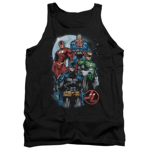 Jla-The Four Adult Tank Top- Black - Medium