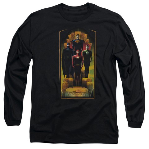 Jla-Deco Long Sleeve Adult 18-1 Tee- Black - Small