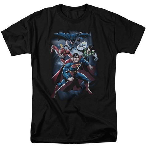 Jla-Cosmic Crew Short Sleeve Adult 18-1 Tee- Black - Small