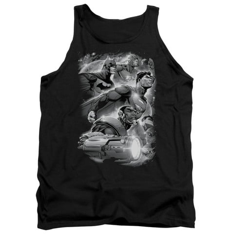Jla-Atmospheric Adult Tank Top- Black - Small