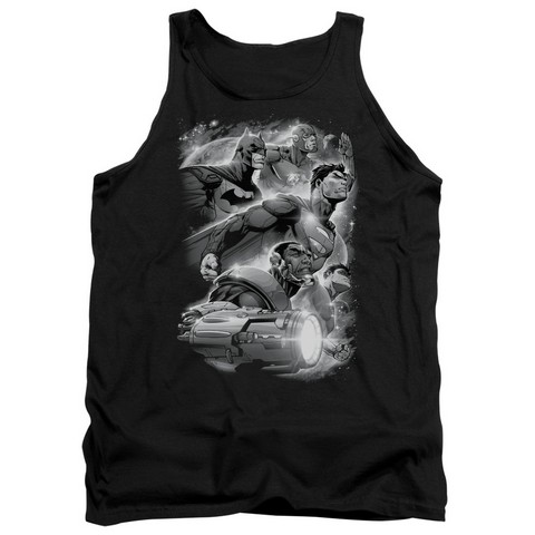 Jla-Atmospheric Adult Tank Top- Black - 2X